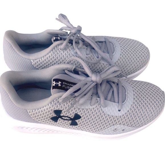 Under Armour Shoes - Under Armour Charged Pursuit 3 Women 6.5 Gray Running Shoes Mesh Sneaker
